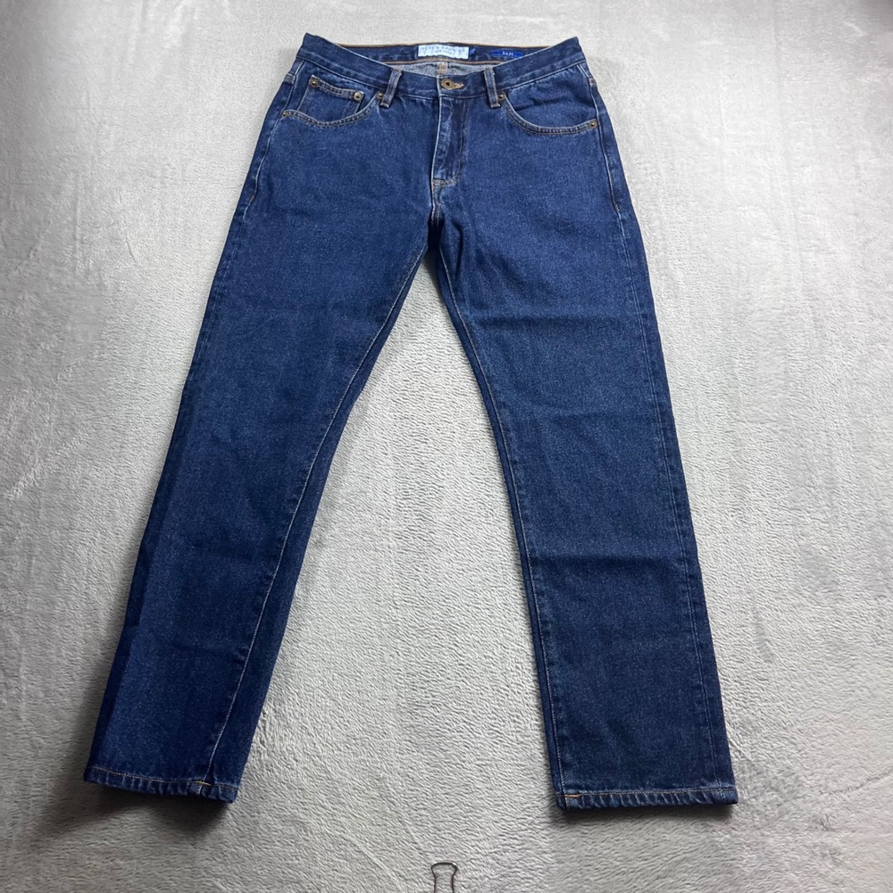 Peter Manning New York Mens Slim Fit Jeans Dark Wash Blue 29W‎ 27L Short Inseam